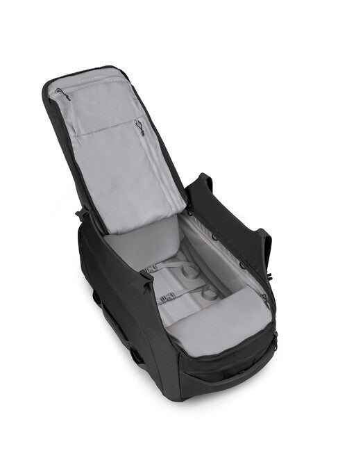 OSPREY SHUTTLE 100 potovalna torba na kolesih, črna