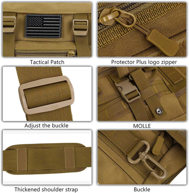 DRAGOWA Tactical Shrapnel torba taktična za ramo, CP črna