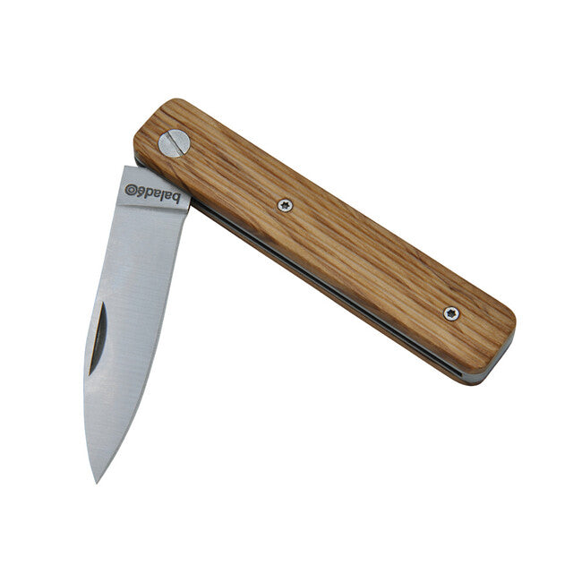 Baladeo ECO331 Papagayo žepni nož, rezilo 7,5 cm, jeklo 420, ročaj olivno les