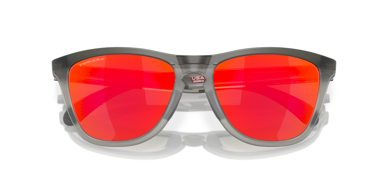 Oakley FROGSKINS RANGE Sunglasses, Matte Grey Smoke/Grey Ink Frame, Prizm Ruby Lenses, 55