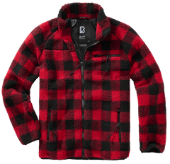 Brandit Teddyfleece Μπουφάν Fleece, Κόκκινο/Μαύρο