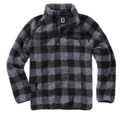 Brandit Teddyfleece Troyer flisasta jakna, črna/siva