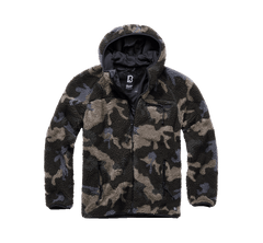 Brandit Worker softshell jakna flisasta s kapuco Teddyfleece, darkcamo