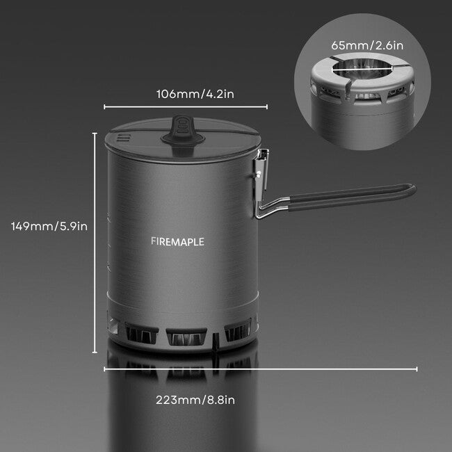 Fire Maple Petrel Ultralight lonček aluminijast s pokrovko 600 ml