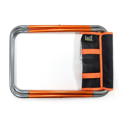 BasicNature Compact 2.0 zložljiv stol, črn / oranžen
