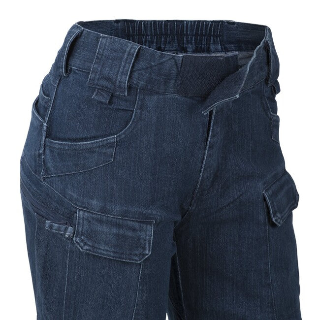 Helikon-Tex UTP Resized mestne hlače taktične ženski Denim Stretch Mestske, Marine Blue