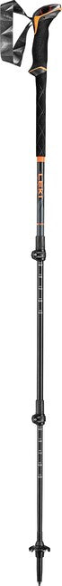 LEKI Sherpa Lite smučarske palice, neonsko oranžna-črna-jeansno modra, 100 - 135 cm