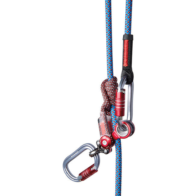 CAMP Positioning Log with Rotating Pulley GYRO and Auxiliary Pull Pulley for Arborists and Professional Rescuers Gyro Lanyard Single + 2 × 2125