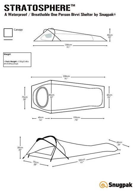 Snugpak Stratosphere bivak šotor, olivno zelen