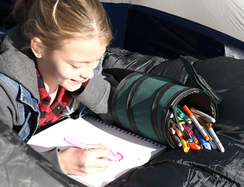 Coghlans Pop-Up Stuffbag kampinški smetnjak mini košara, 3, litrski, temno zelen