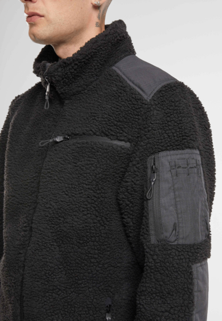 Brandit Ramble moška flisasta jakna Teddyfleece, črna