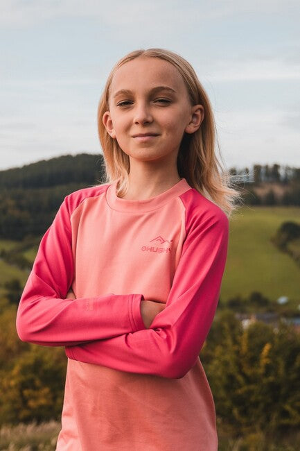 HUSKY Active Winter Tombo Kids Thermal Underwear, Orange/Pink