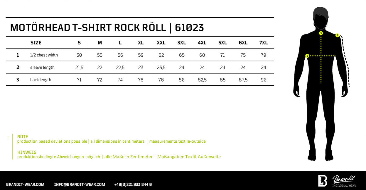 Brandit Motörhead majica Rock Röll, črna