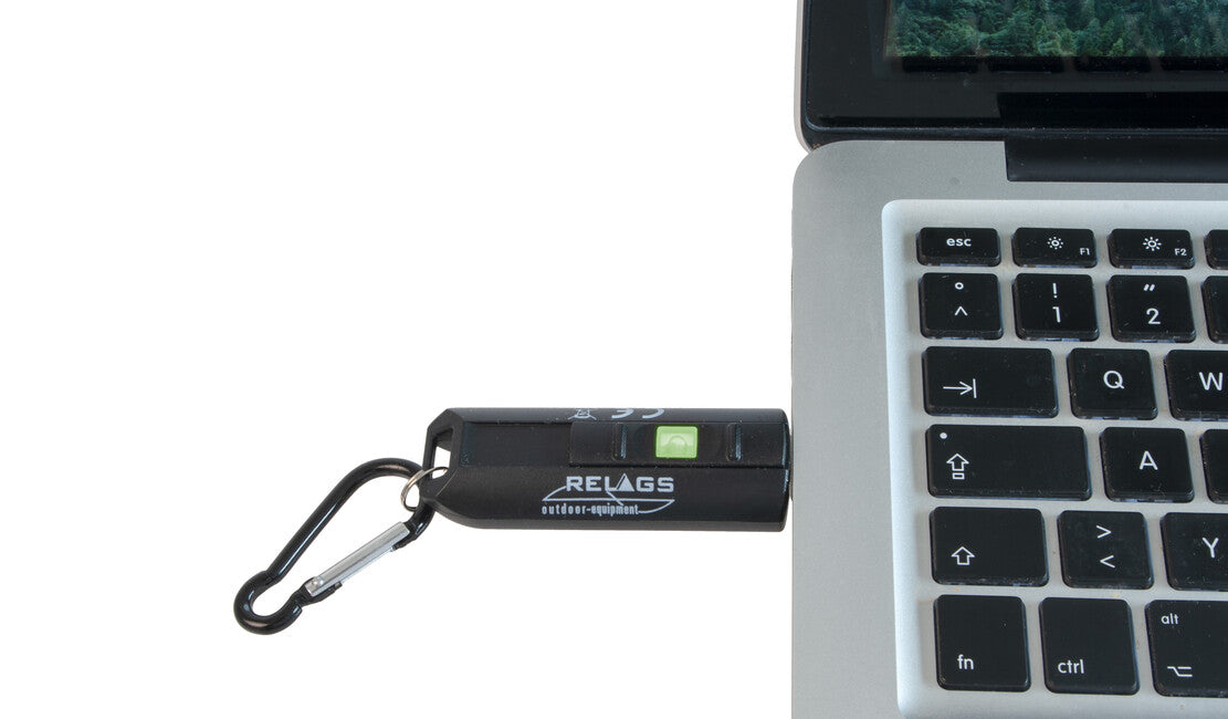 BasicNature USB LED Keychain, Black