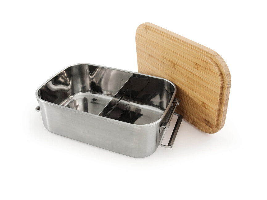 Origin Outdoors Bamboo-Clip kosilo škatla iz nerjavečega jekla 1,2 l