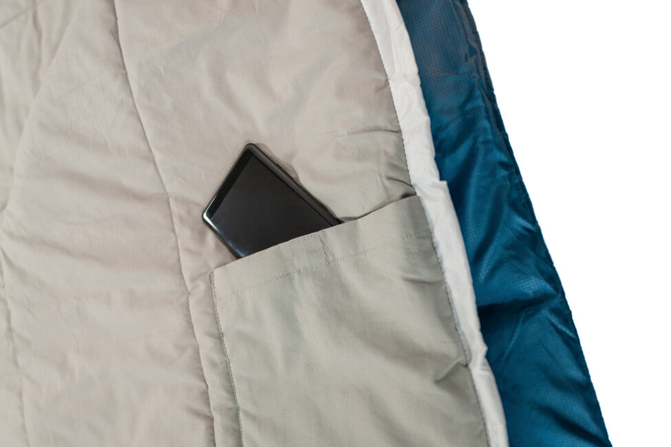 Grüezi-Bag Cotton Comfort Sleeping Bag, Navy Blue, Right Zip