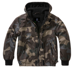 Brandit Windbreaker Frontzip kids jacket, Darkcamo