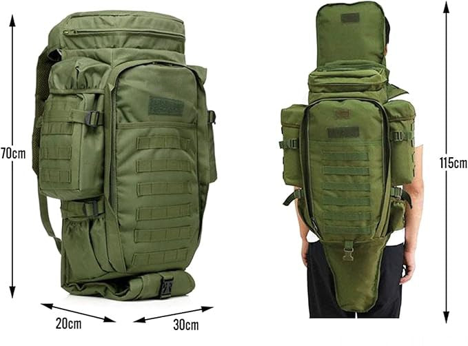DRAGOWA Tactical Zenith 70 L Backpack, Black