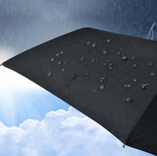 Origin Outdoors Wind-Trek Windproof Compact Umbrella with Fiberglass Poles and Teflon Coating L, Black