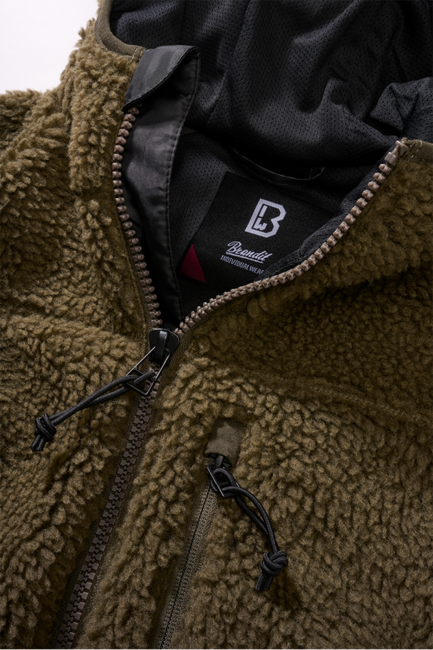 Brandit Teddy Μπουφάν Fleece Γυναικείο, Λαδί