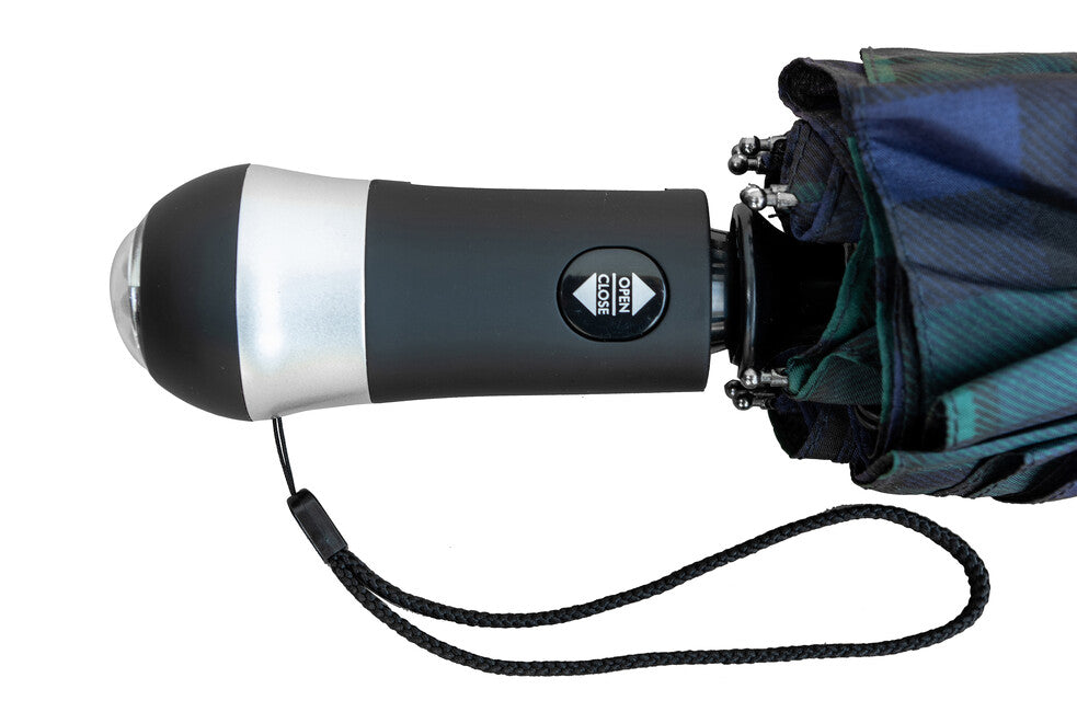 Origin Outdoors LED-Trek kompakten dežnik LED, modro-zelen