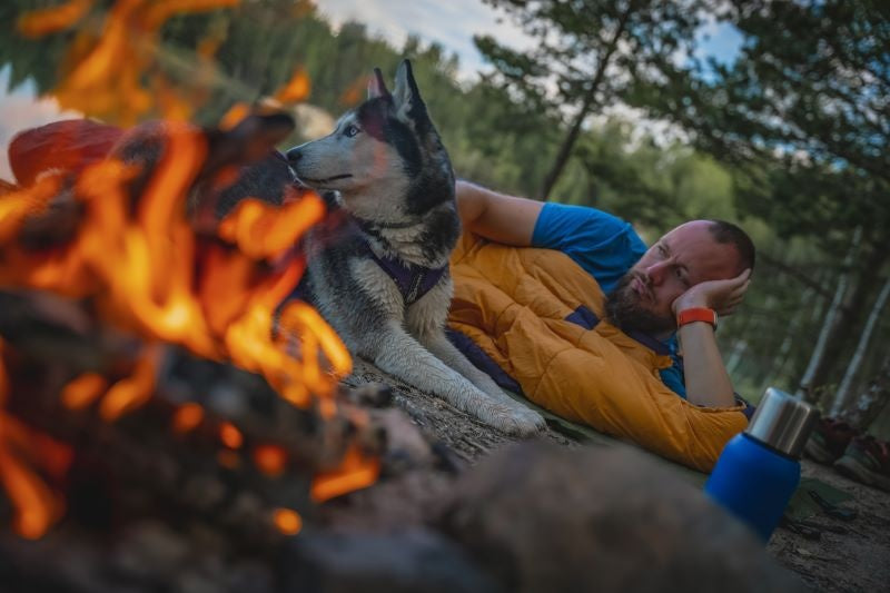 HUSKY Enjoy Long spalna vreča, modro oranžna