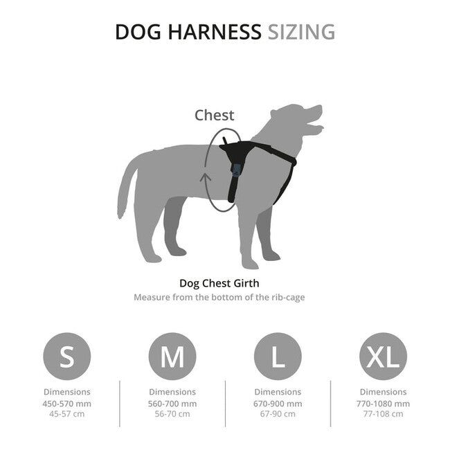 Mountain Paws Dog Harness Padded, Large, Black