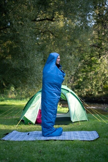 HUSKY Plus Synthetic Three-Season Extended Sleeping Bag -10°C, Navy Blue