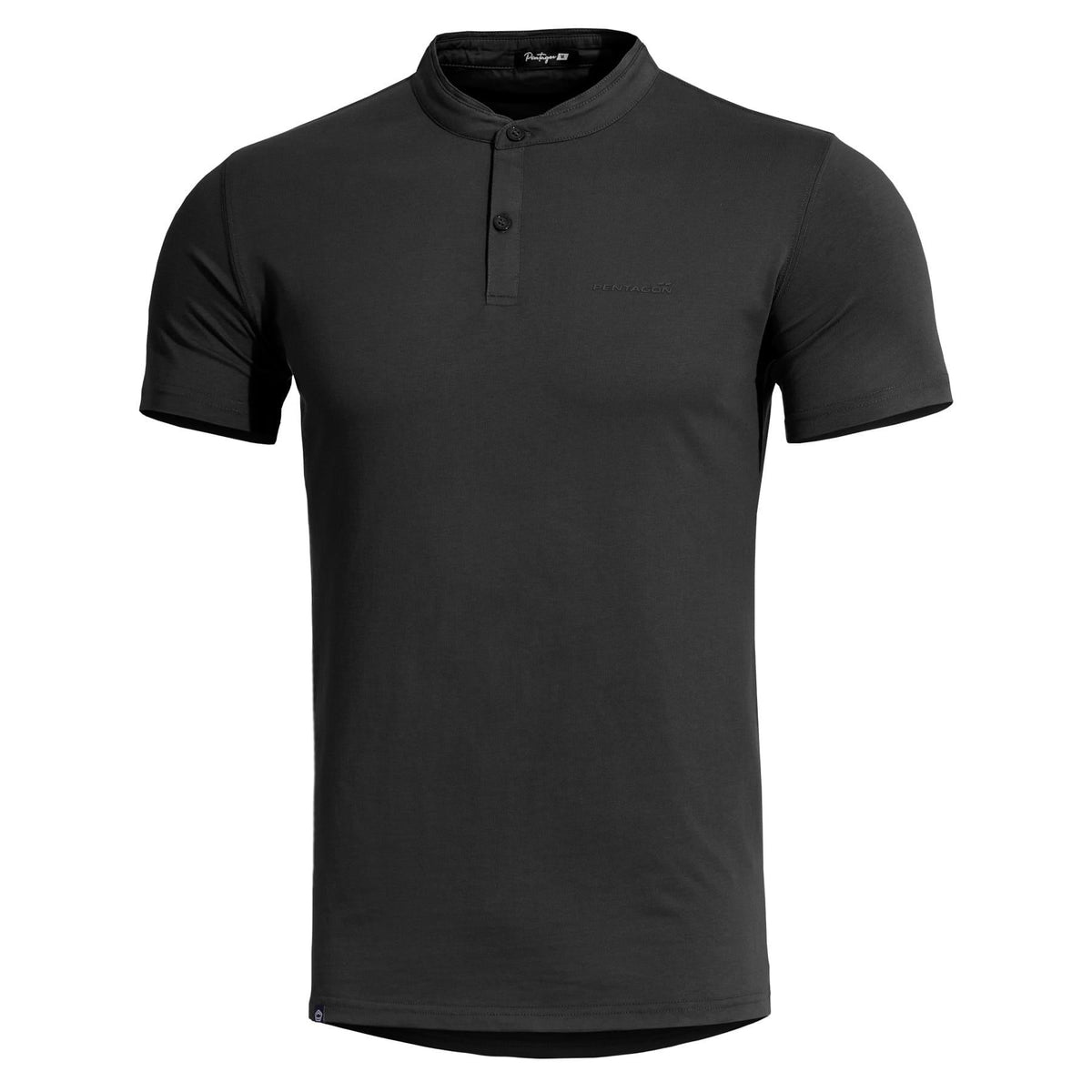 Pentagon Romeo Μπλουζάκι Henley, Μαύρο