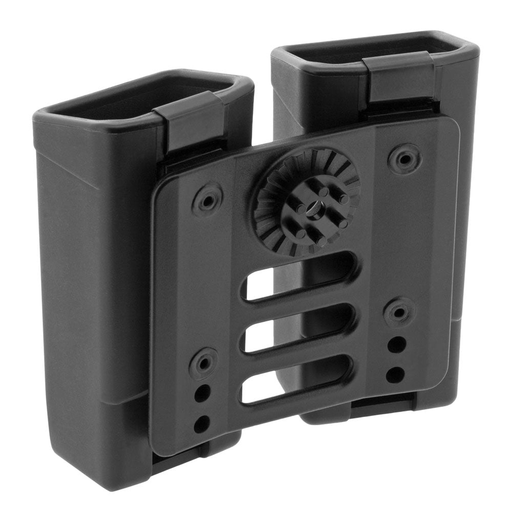ESP MH-MH-14 dvojité rotačné puzdro na dva zásobníky 9 mm Luger, čierne