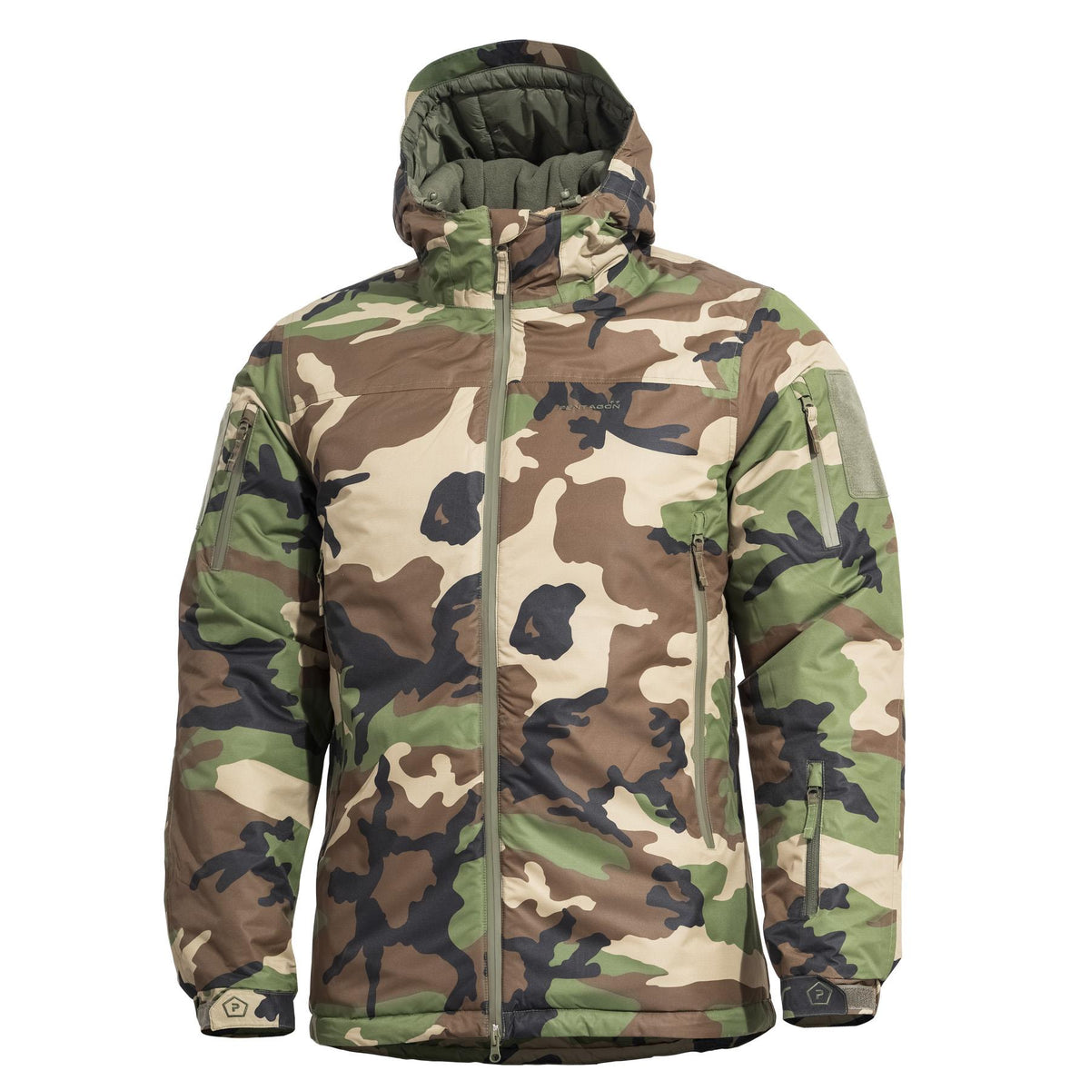 Pentagon Hoplite Parka men's winter jacket, woodland