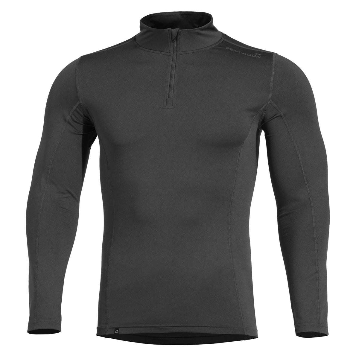 Pentagon Pindos 1/2 Zip T-Shirt, Black