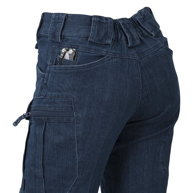 Helikon-Tex UTP Resized mestne hlače taktične ženski Denim Stretch Mestske, Marine Blue