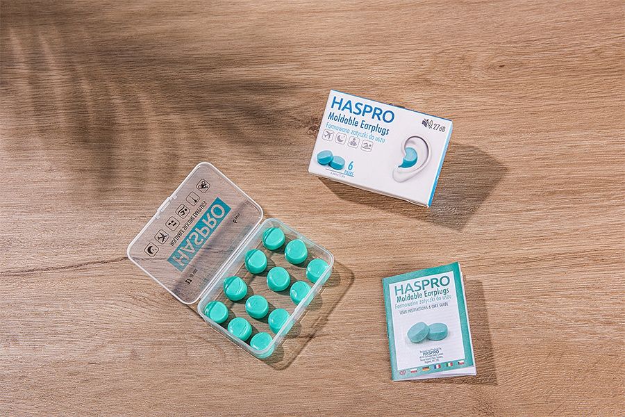 HASPRO 6P silikonski čepi za ušesa, mentolni
