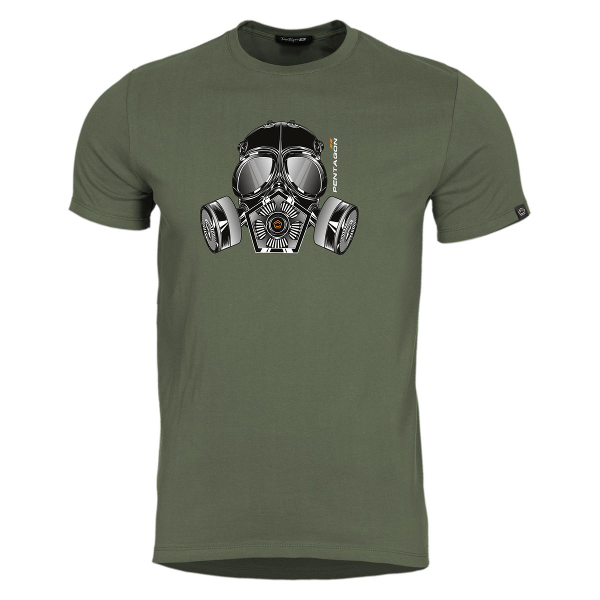 Pentagon Gas Mask T-Shirt, Olive