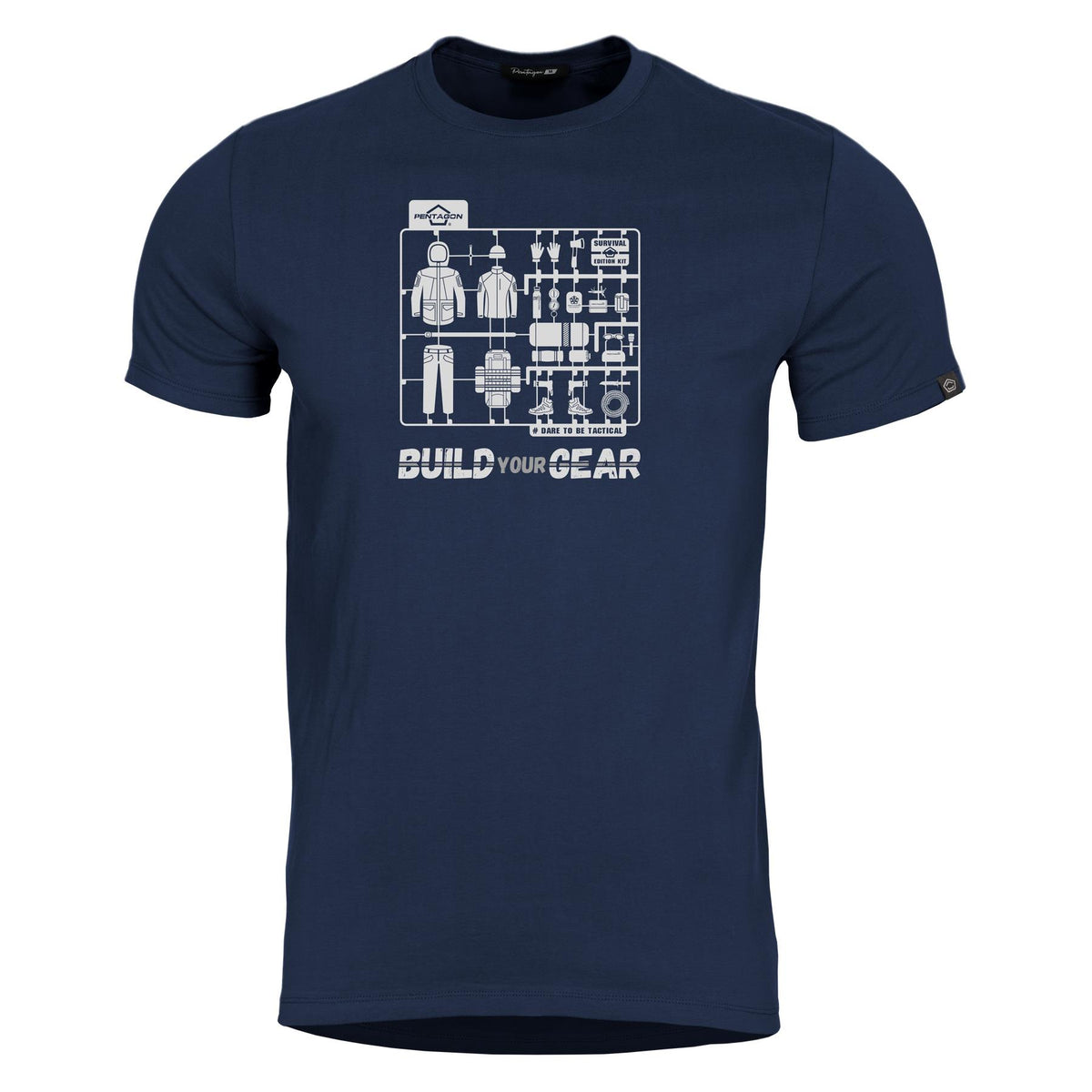 Pentagon Built Your Gear T-Shirt, Midnight Blue