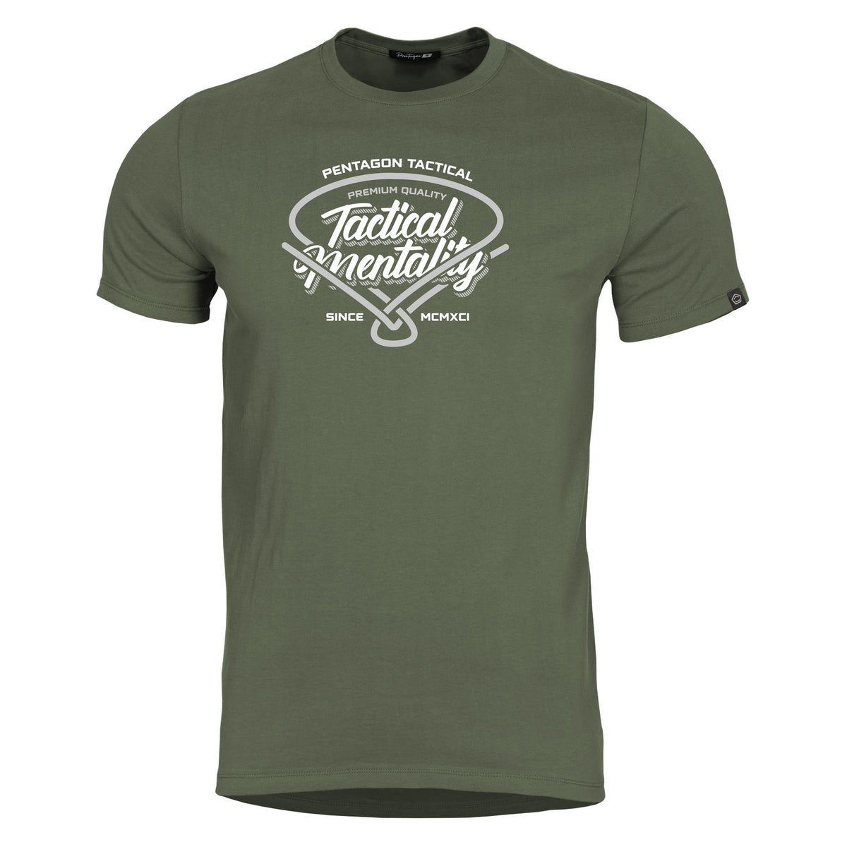 Pentagon Tactical Mentality majica, olivno zelena