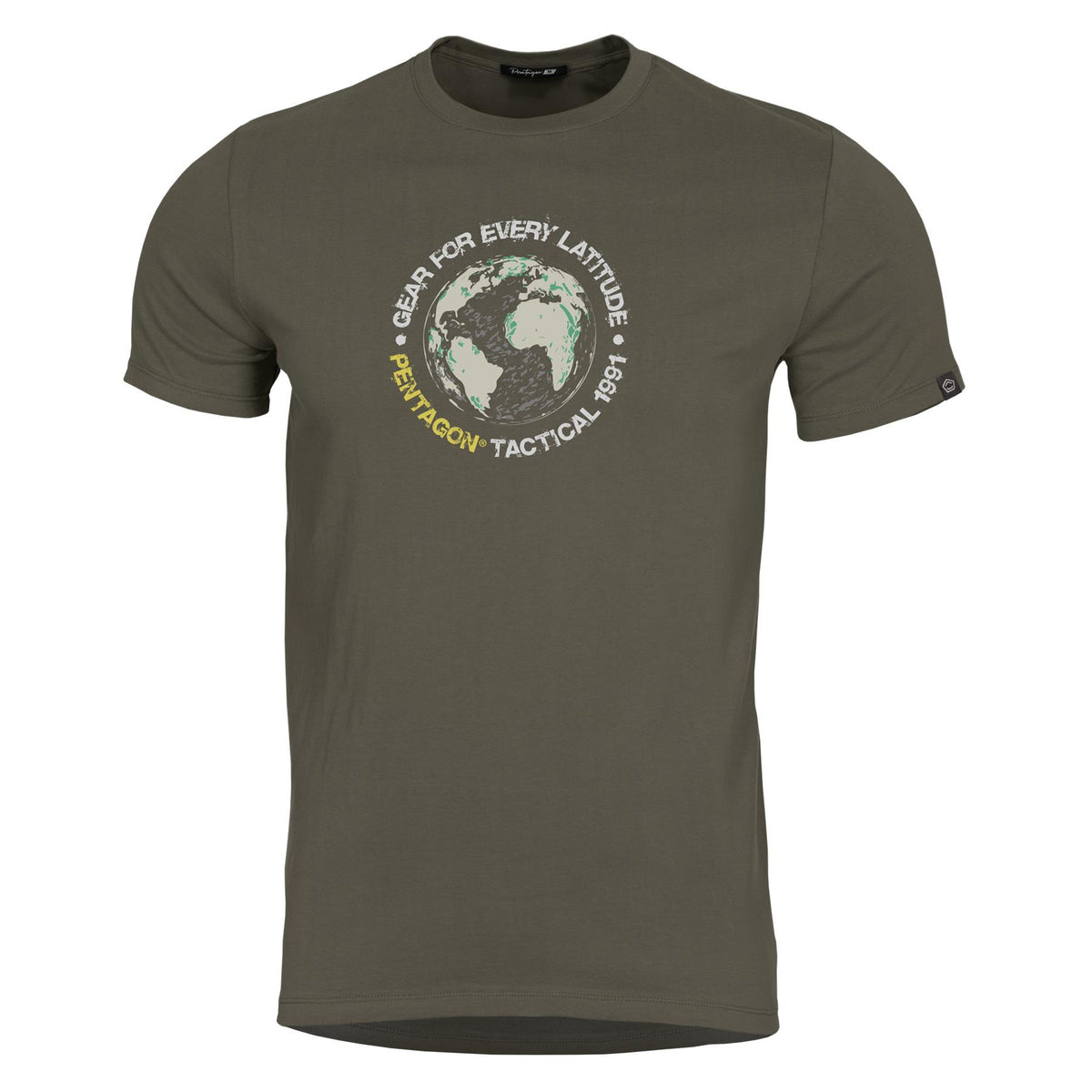 Pentagon Globe men's short-sleeve t-shirt, dark green