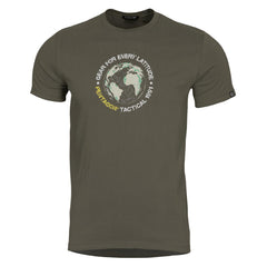 Pentagon Globe men's short-sleeve t-shirt, dark green