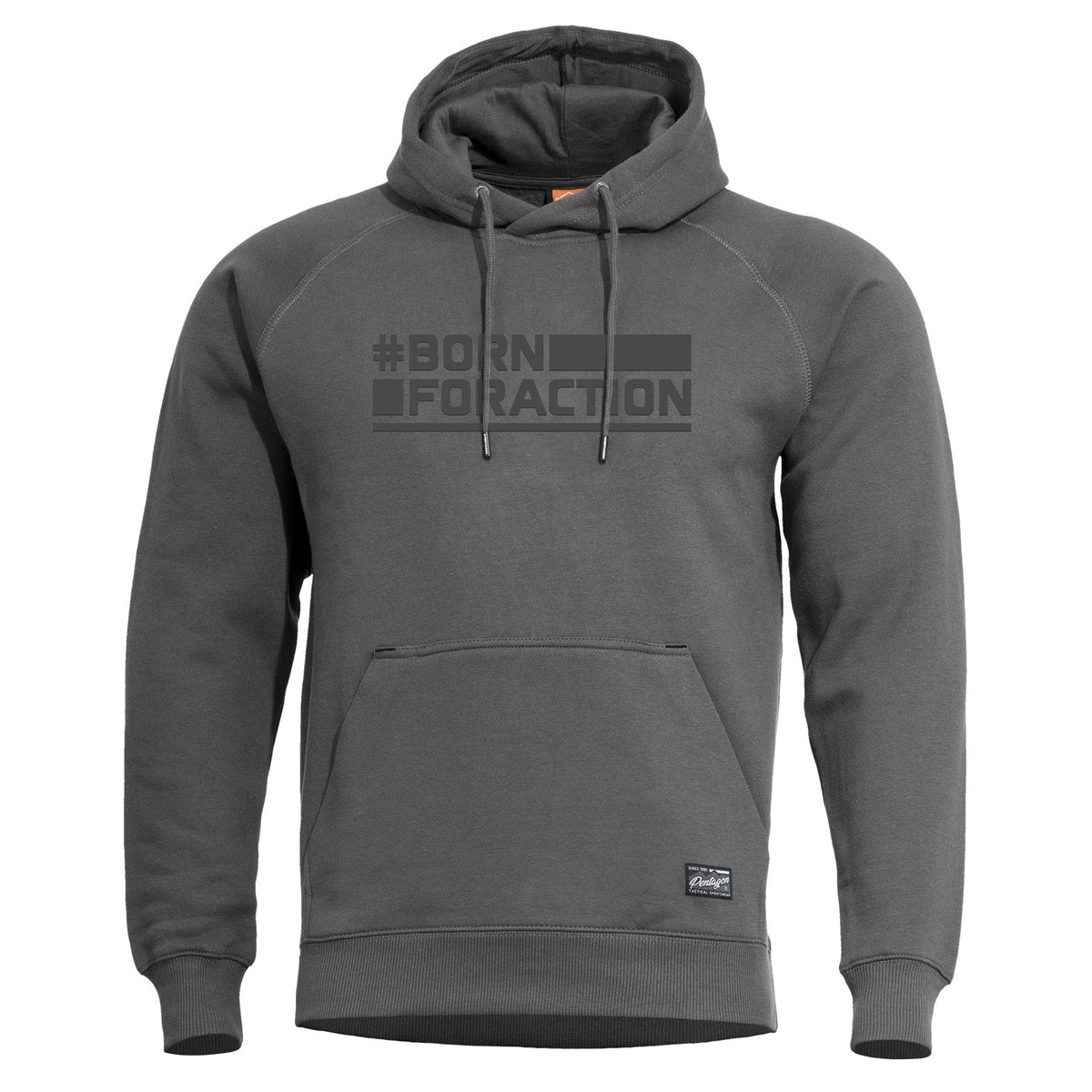 Pentagon Born For Action pulover s kapuco, siva