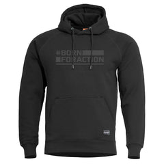 Pentagon Born For Action pulover s kapuco, črna