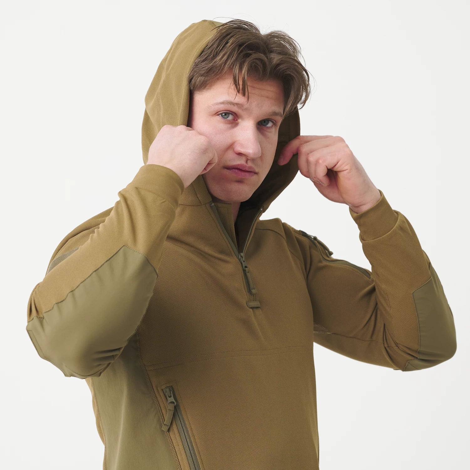 Helikon-Tex Range Hoodie TopCool mikina, olivová/čierna – detail 5