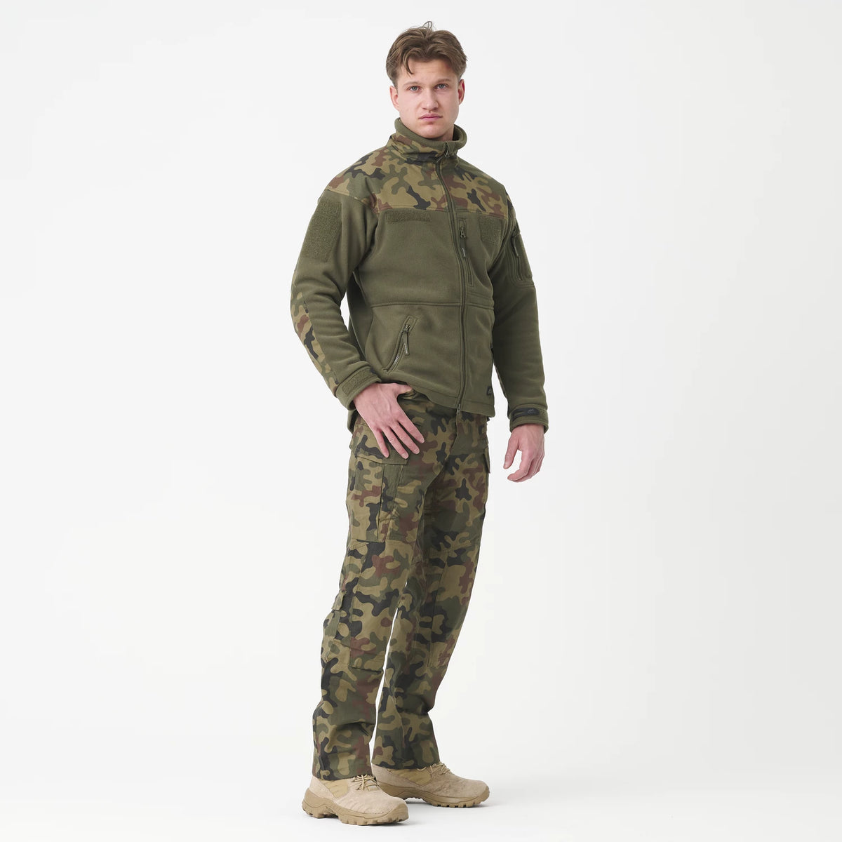 Helikon-Tex Infantry flisová bunda, čierna woodland, 330g/m2 – detail 1