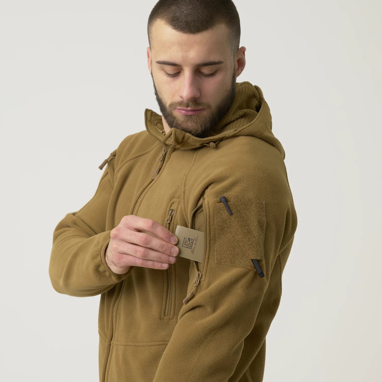 Helikon-Tex Patriot Mk 2 Hybrid Fleece mikina, Coyote – detail 9