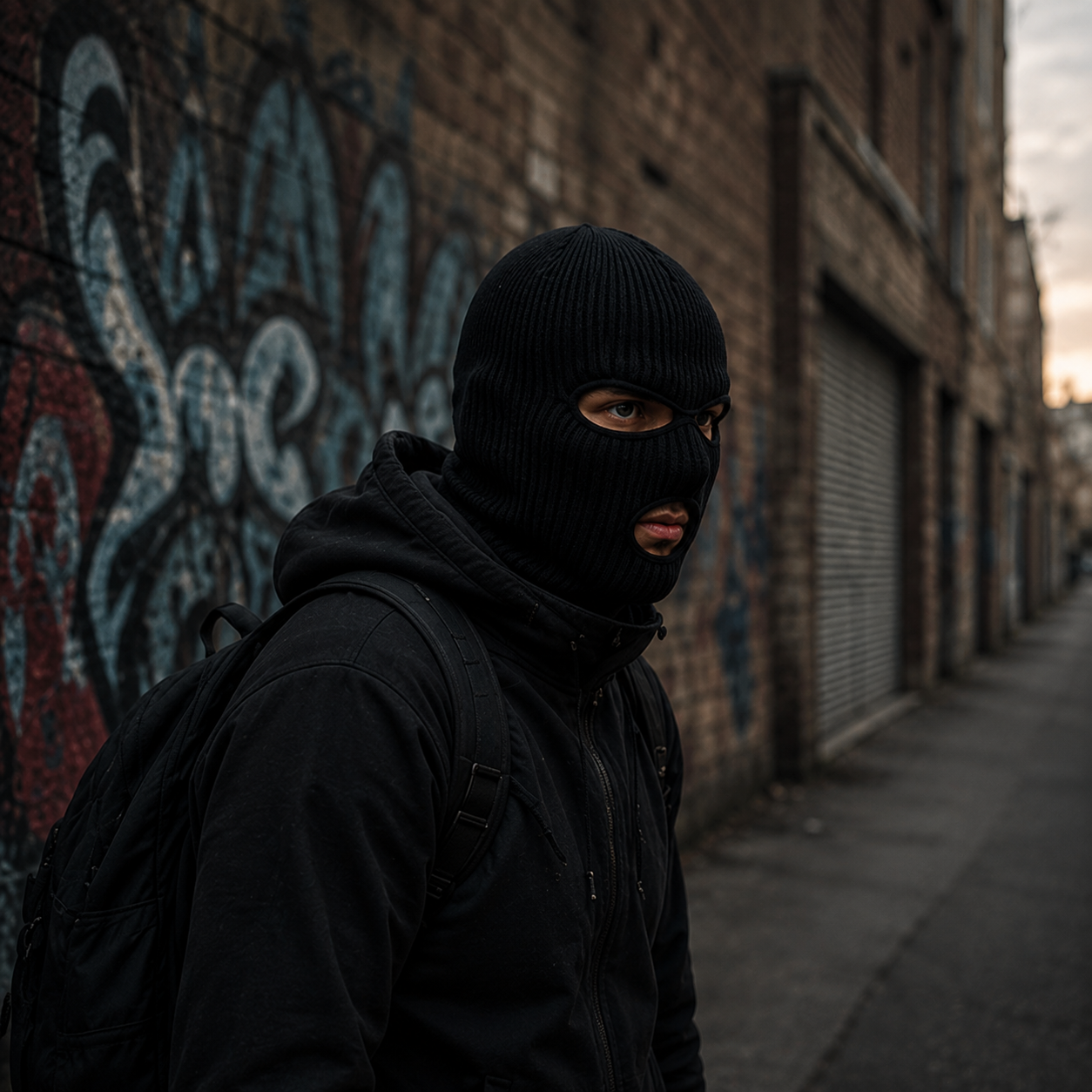 WARAGOD Isvik balaclava with 3 holes, black