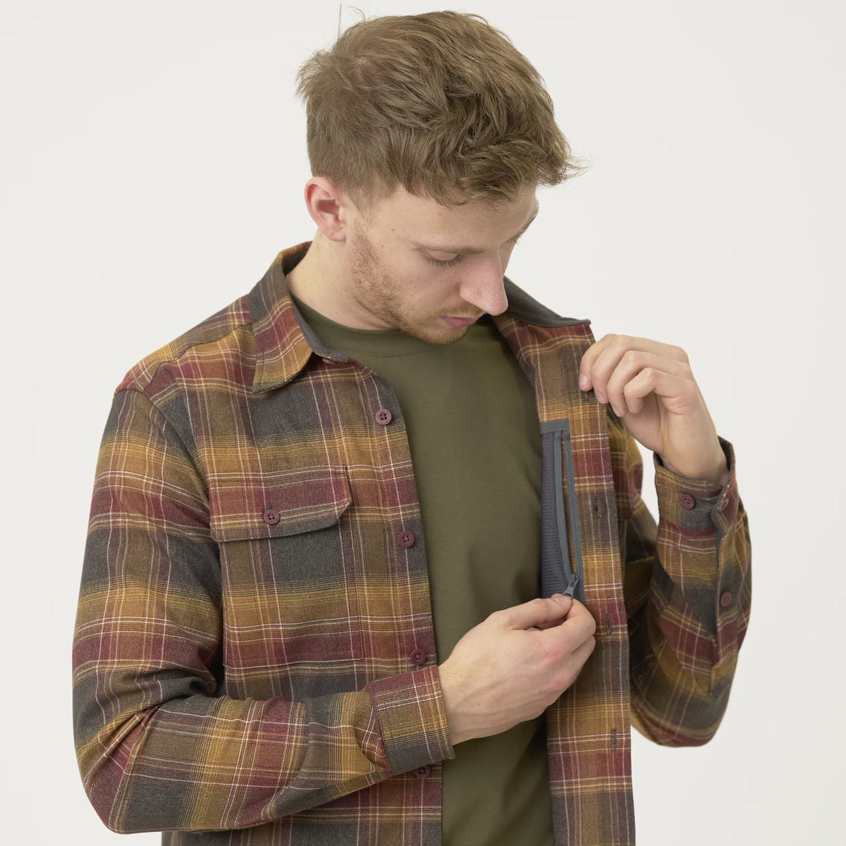 Helikon-Tex GreyMan košeľa Amber Plaid – detail 2