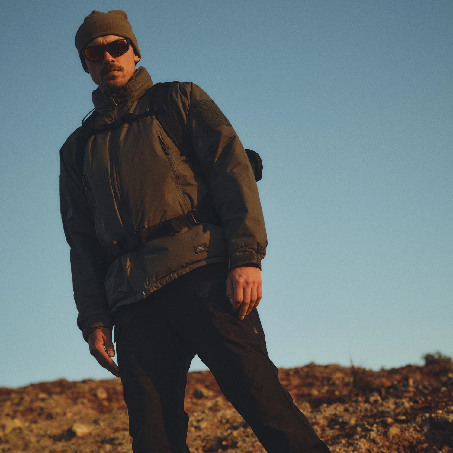 Helikon-Tex LEVEL 7 ľahká zimná bunda Climashield Apex 100g, Flecktarn – v použití 2