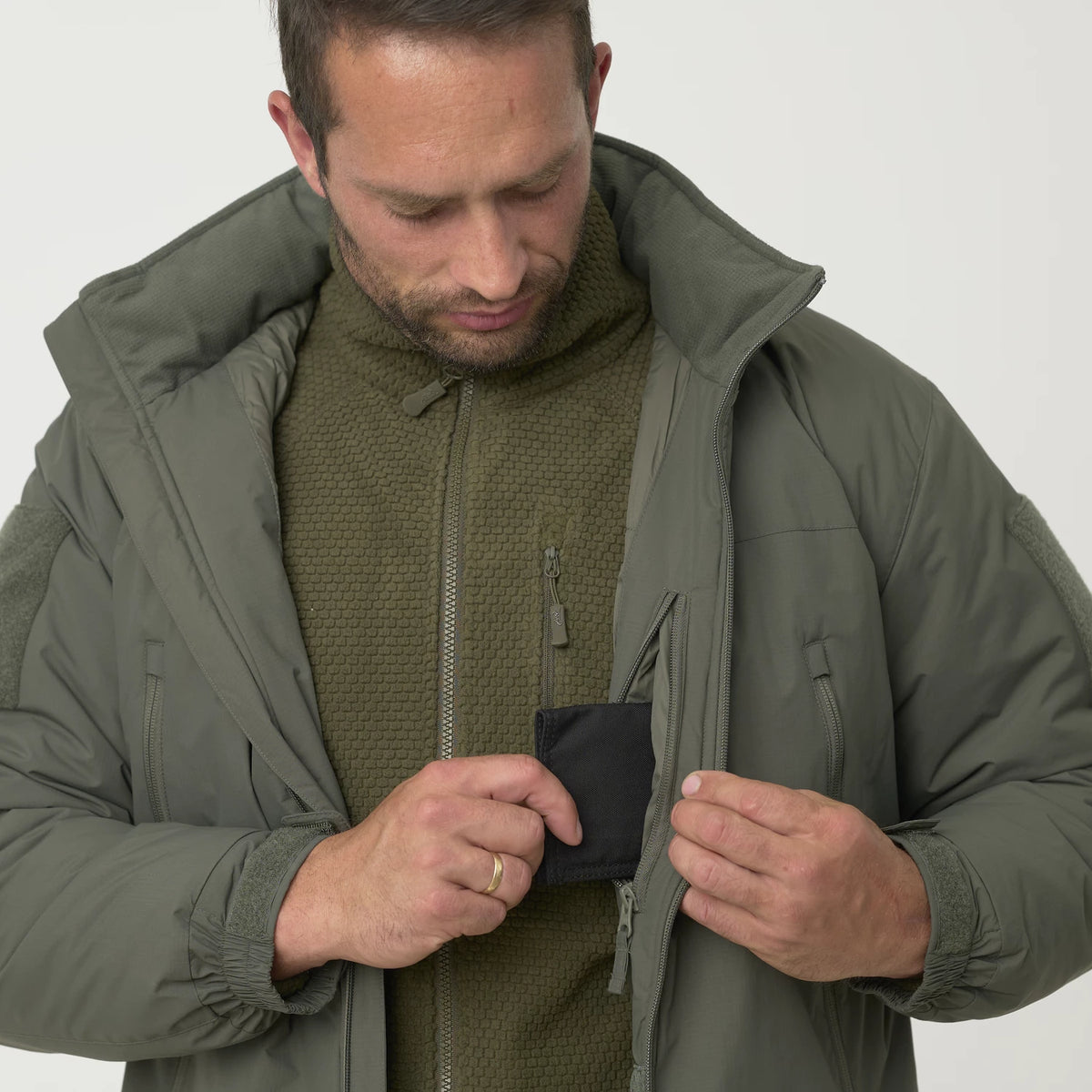 Helikon-Tex LEVEL 7 ľahká zimná bunda Climashield Apex 100g, Shadow Grey – detail 6
