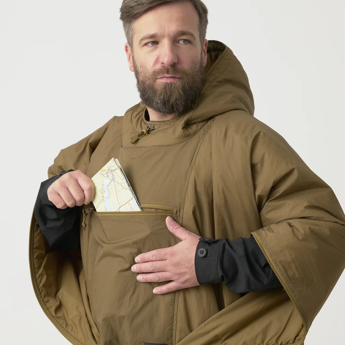 Helikon-Tex Swagman Roll pončo, čierne – detail 2