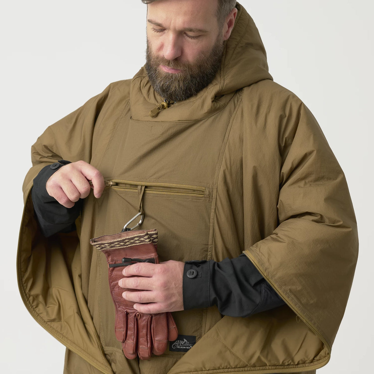 Helikon-Tex Swagman Roll pončo, čierne – detail 4